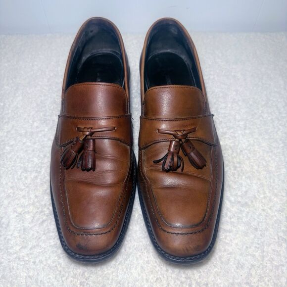 J. Murphy by Johnston & Murphy Men's Slip-On Cognac Loafers Tassel  Size 9 1/3 - Picture 1 of 9